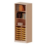 ErgoTray Schrank, 2reihig, 5 OH, zweitürig, mit 12 flachen Boxen, B/H/T 70,3x190x50cm 